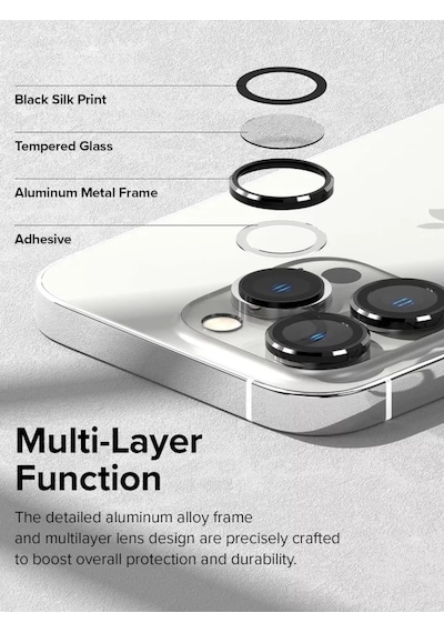 Apple Uyumlu iPhone 14 Pro / Max Metal Halka Set Lens Koruyucu 559226843