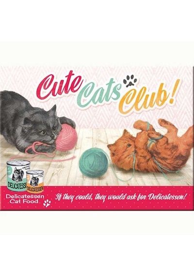 Nostalgic Art Cute Cats Club Magnet 14275