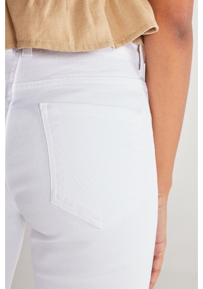 Wrangler Flare Fit Yüksek Bel İspanyol Paça Kırık Beyaz Esnek Pantolon W233001102 Kırık Beyaz