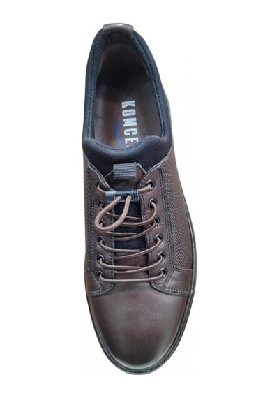 Komcero 3y0461 Streçli Deri Hafif Erkek Sneakers Ayakkabı Kahve