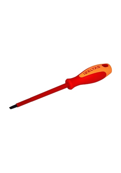 İzeltaş 1000V İzoleli Elektrikçi Düz Uçlu Tornavida 55*125MM 4