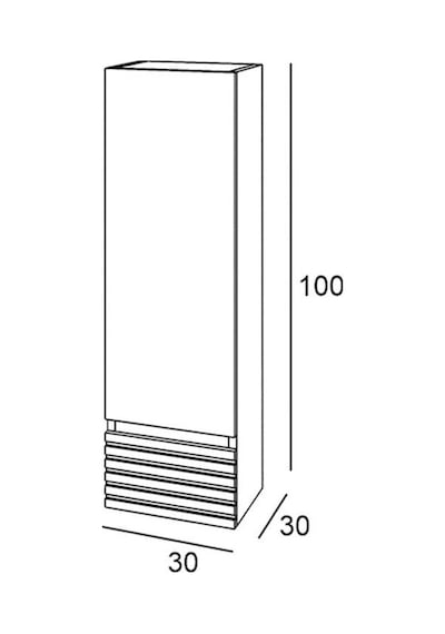 Denko Taylan 30 Cm Mdf Siyah Banyo Boy Dolabı Siyah