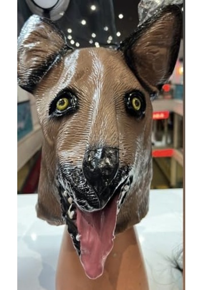 Halloween Köpek Maskesi, Korku Maskesi, Cadılar Bayramı Aksesuarları, Halloween Kostüm Aksesuarı, Şaka Oyunları