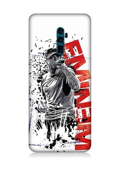 Oppo Reno 10x Zoom Uyumlu Eminem Poster Desenli Silikon Kılıf