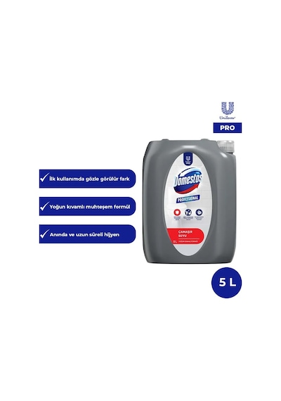 Domestos Professional Yoğun Kıvamlı Çamaşır Suyu 5l - 5kg U Pro Tekli
