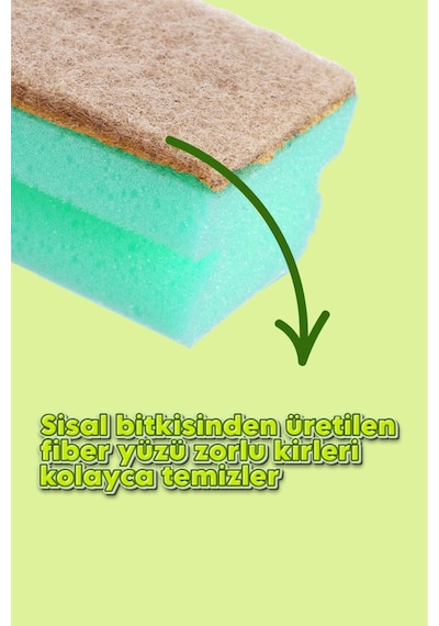 Grimorlife 10 Adet Doğal Lifli Sisal Oluklu Bulaşık Süngeri Özel Dokulu Pinterest Mutfak Temizlik Süngeri