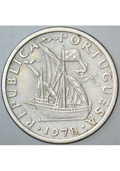 Portekiz 2,5 Eskudo 1978 Yelkenli - Gemi - Denizcilik Temalı.