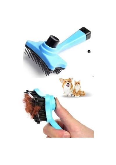 Kedi Köpek Evcil Hayvan Tüy Tarama Ve Kaşıma Fırçası Tuşlu Renkli