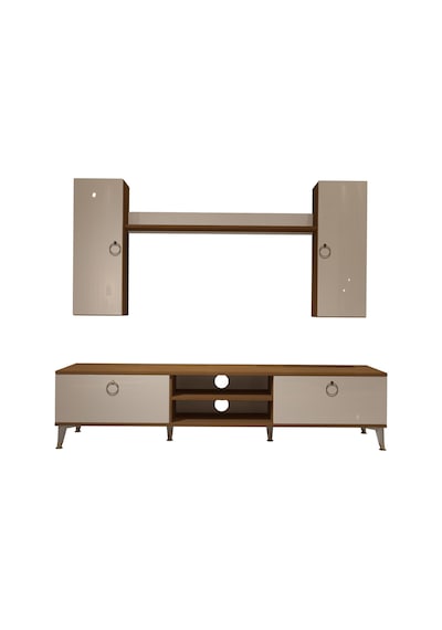 Decoraktiv Eko 7 Mdf Dvd Gold Tv Ünitesi Tv Sehpası Ceviz - Beyaz