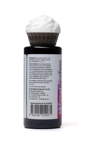 Airbrush Gıda Boyası Mor 120 Ml Pasta, Şeker Hamuru Ve Fondan İçin Profesyonel Boya
