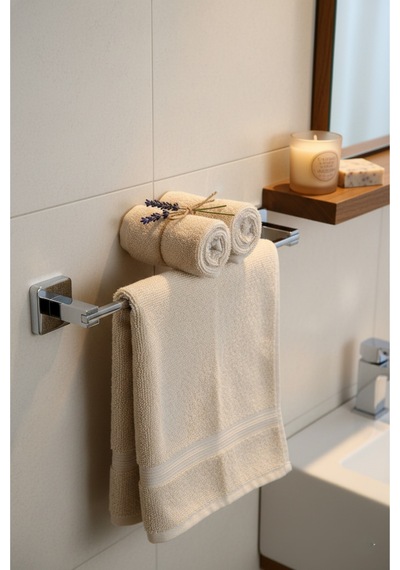 Tema Lüx Kare Plus Uzun Havluluk Paslanmaz Ss 304 Krom Kaplama Banyo Havlu Barı Askısı Krom