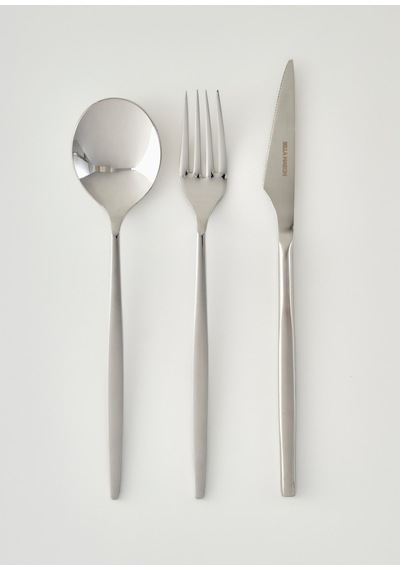 Bella Maison Toscana 18 Parça Yemek Çatal Kaşık Bıçak Seti Silver Silver