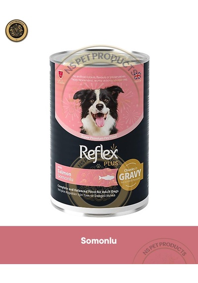 Reflex Plus Sos İçinde Et Parçacıklı Somonlu Yetişkin Köpek Maması 400gr