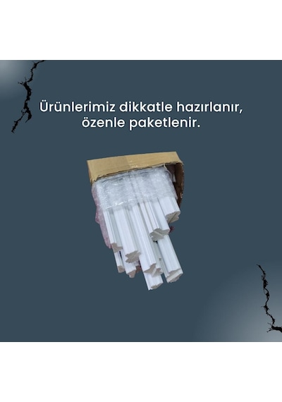 Poliüretan Boyanabilir Dekoratif Duvar Çıtası Montaja Hazır Kesilmiş 3 Cm Motifli Çerçeve 3 Lü Paket