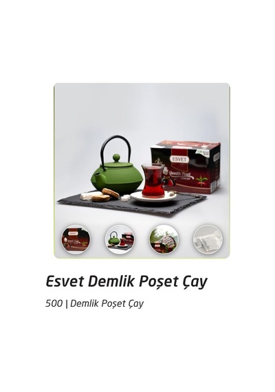 Esvet Siyah Demlik Poşet Çay 50 X 10 G X3 Adet