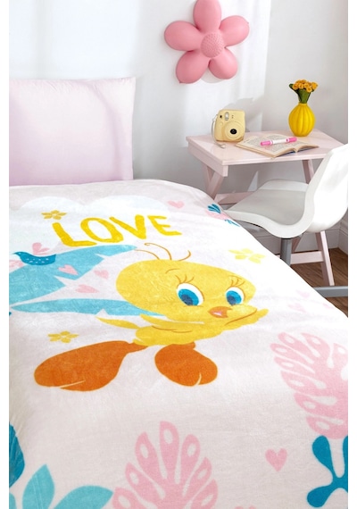 Özdilek Lisanslı -tweety- Tek Kişilik Çocuk Battaniye 150x200 Renkli