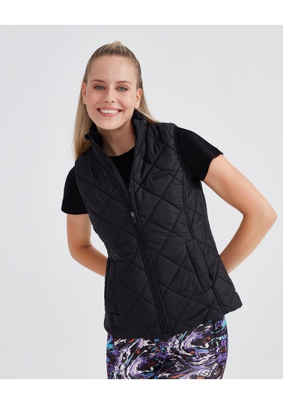 Skechers W Outerwear Padded Vest Kadın Siyah Yelek S232433-001 Siyah