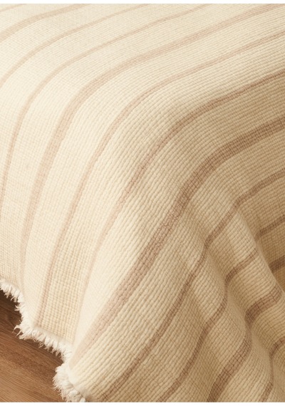 Bella Maison %100 Pamuk Bahama Müslin Dolgulu Çok Amaçlı Çift Kişilik Yatak Örtüsü Seti Krem 230x250 Cm Krem