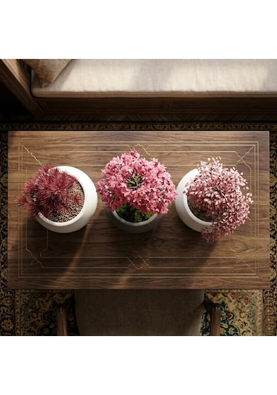 Ayrex Zevli Japandi Tarzı Modern Küre Saksı 3'lü Set - Su Sızdırmaz Dekoratif Salon Ve Balkon Saksısı Hediyelik Diğer 01237248