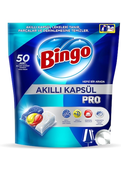 Bingo Akıllı Kapsül Pro Bulaşık Makinesi Tableti 50'li