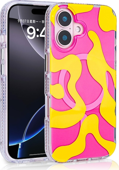 Apple Uyumlu iPhone 16 Kılıf M-safe Şarj Özellikli Zore Stilo Kapak Sarı