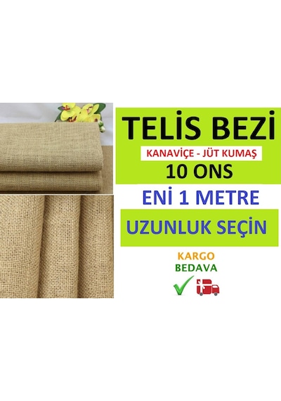 Kanaviçe Telis Bezi Jüt Kumaş (10'Luk) - Ücretsiz Kargo