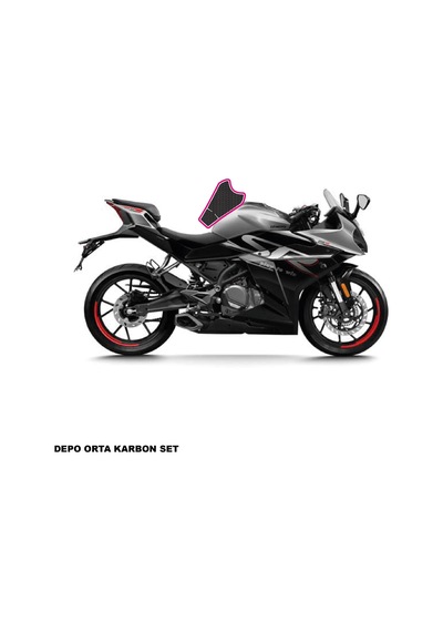 Cfmoto 250sr Karbon Stıcker Set Depo Orta Parçalı Kaplama Etiket Modeli