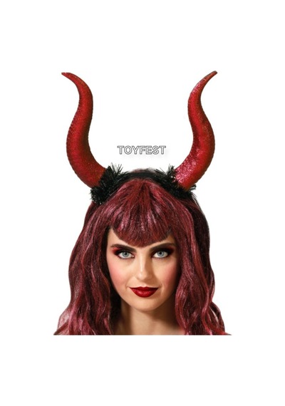 Cadılar Bayramı Halloween Kostüm Partisi Aksesuarı Boynuzlu Şeytan Malefiz Tacı & Taç - 30x28cm
