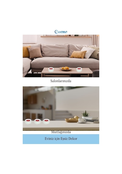 Eskitme Mumluk Şamdan 3 Adet Tealight Uyumlu Üçlü Tekerlek Model - Beyaz