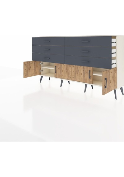 Arges Konsol 2 Raflı 6 Çekmeceli 4 Kapaklı 176x30x99 Aytaşı-çam/a Aytaşı-çam/antrasit Arges Konsol 2 Raflı 6 Çekmeceli 4 Kapaklı 176x30x99 Aytaşı-çam/a Aytaşı-çam/antrasit
