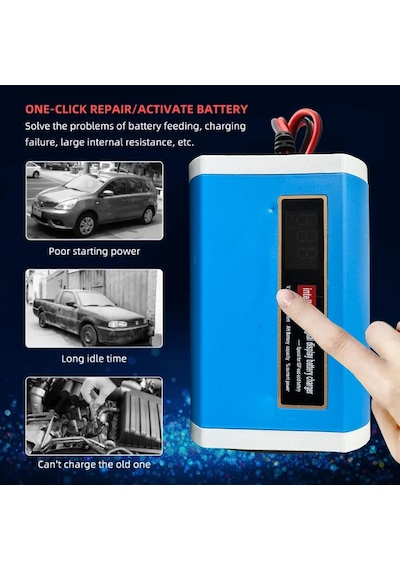 Tr Araç Akü Şarj Cihazı 12 V 6a Akıllı Araç Aküsütrickle Şarj Cihazı Ve Bakım Cihazı, Desülfatör Ve Sıca