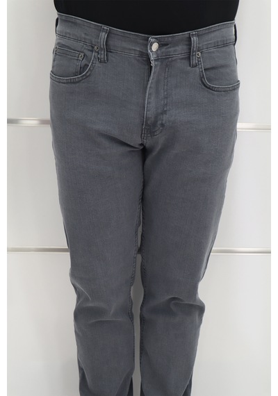 Denim Cartel Dmctekstil Erkek Yüksek Bel Rahat Kesim Boru Paça Jean Pantolon Gri