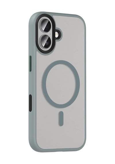 Apple Uyumlu iPhone 17 Magsafe Özellikli Fall Sert Telefon Kılıfı Gri