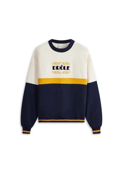 American Rag Cie Rahat Fit Le Sweatshirt Drôle Express - Pamuk, 330 Gsm, Şık Kesim Tasarım Lacivert