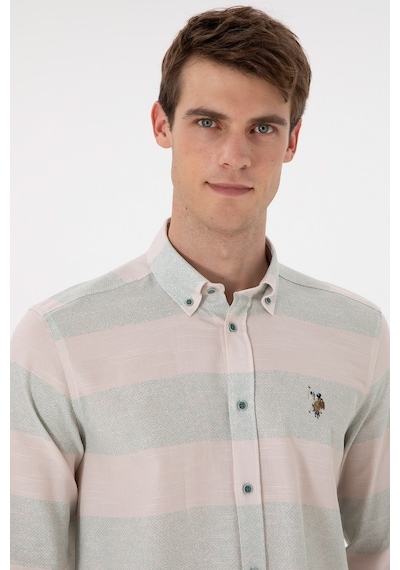 U.s. Polo Assn. Erkek Mint Gömlek Desenli 50291249-vr090 Mint
