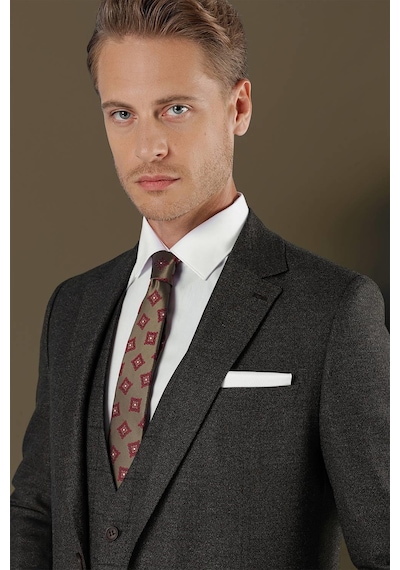 Efor Tk 880 Slim Fit Kahve Klasik Takım Elbise Kahverengi