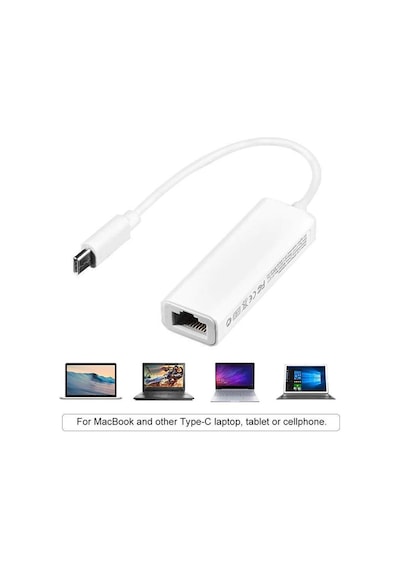 Usb 3 .1 Type-C To Ethernet Rj45 Mac Network Internet Adaptörü