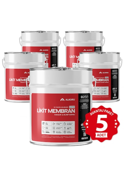 Alkoru 5 Adet 15 Kg Süper Likit Membran Avantaj Paket