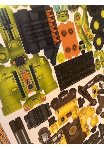Excavator İş Makinesi 66 Parça 3d Puzzle - Truck Serisi Magic Puz