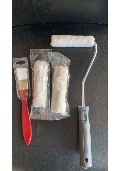 Parmak Kadife Rulo Fırça Seti 10cm