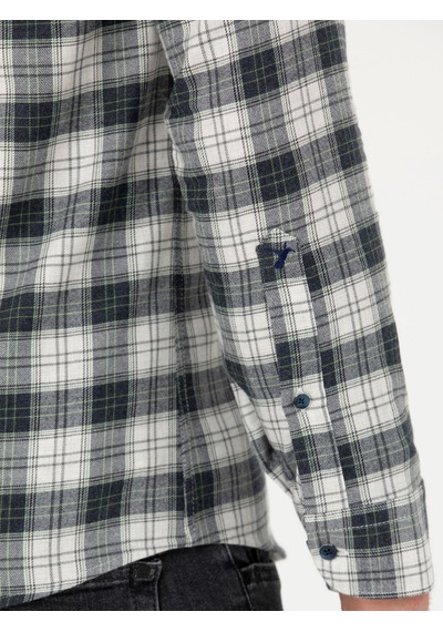 Cacharel Taş Slim Fit Uzun Kollu Gömlek Gri