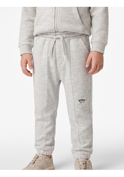 Koton Cepli Beli Bağlamalı Oversize Eşofman Altı Gri Melanj 7wmb40038tk