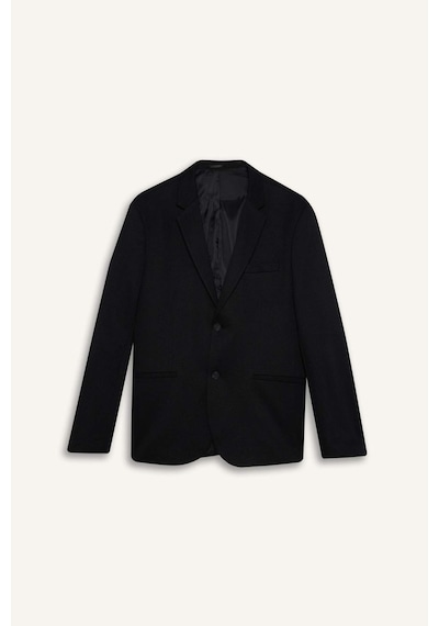 DeFacto Slim Fit Dar Kesim Astarlı Düğmeli Blazer Ceket N0503AZ25SPBK27