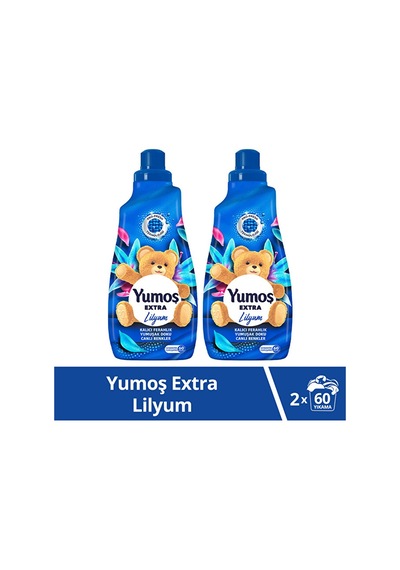 Yumoş Extra Konsantre Çamaşır Yumuşatıcısı Lilyum 1440 Ml 60 Yıkama 2 Adet 3'lü Set