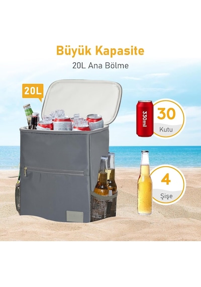 Ayrex Haegs Termal Sırt Çantası Yalıtımlı Termos Soğutucu Çanta, Erkek Kadın Buzluk Çanta Soğutucu, Kamp Plaj Diğer