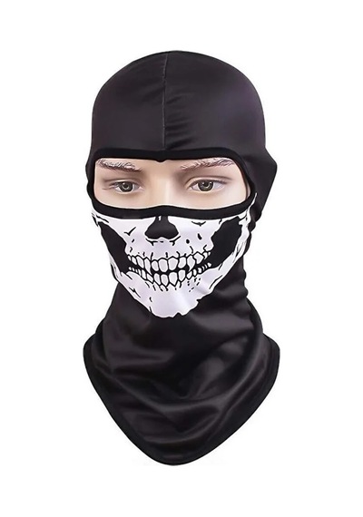 Ankashop Rüzgar Geçirmez Kurukafa Maske Balaklava Beyaz - Siyah