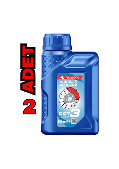 Petrol Ofisi Dot 3 Hidrolik Fren Yağı 2 x 500 ML