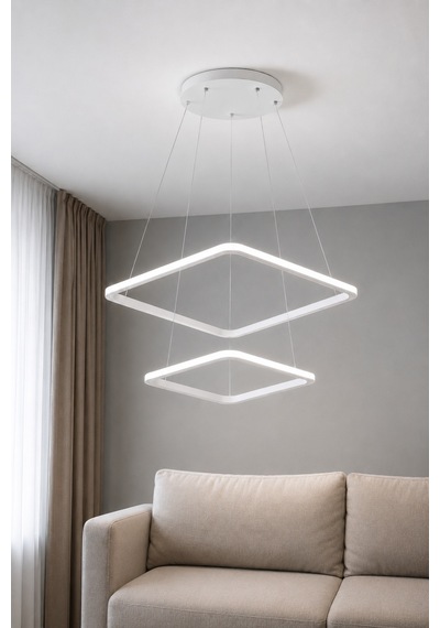 Melo 2'li Led Sarkıt Avize Beyaz Işık