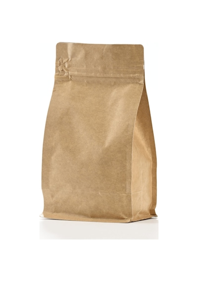 Packtory Flat Bottom Kraft Alüminyum Önden Kilitli Ambalaj 11,5X21,5+4 cm.250 Gr.-50 Adet