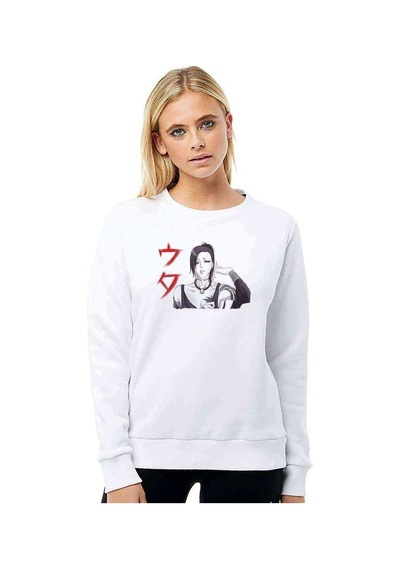 Anime Tokyo Ghoul Anteiku Baskılı Beyaz Kadın Sweatshirt (528312230)